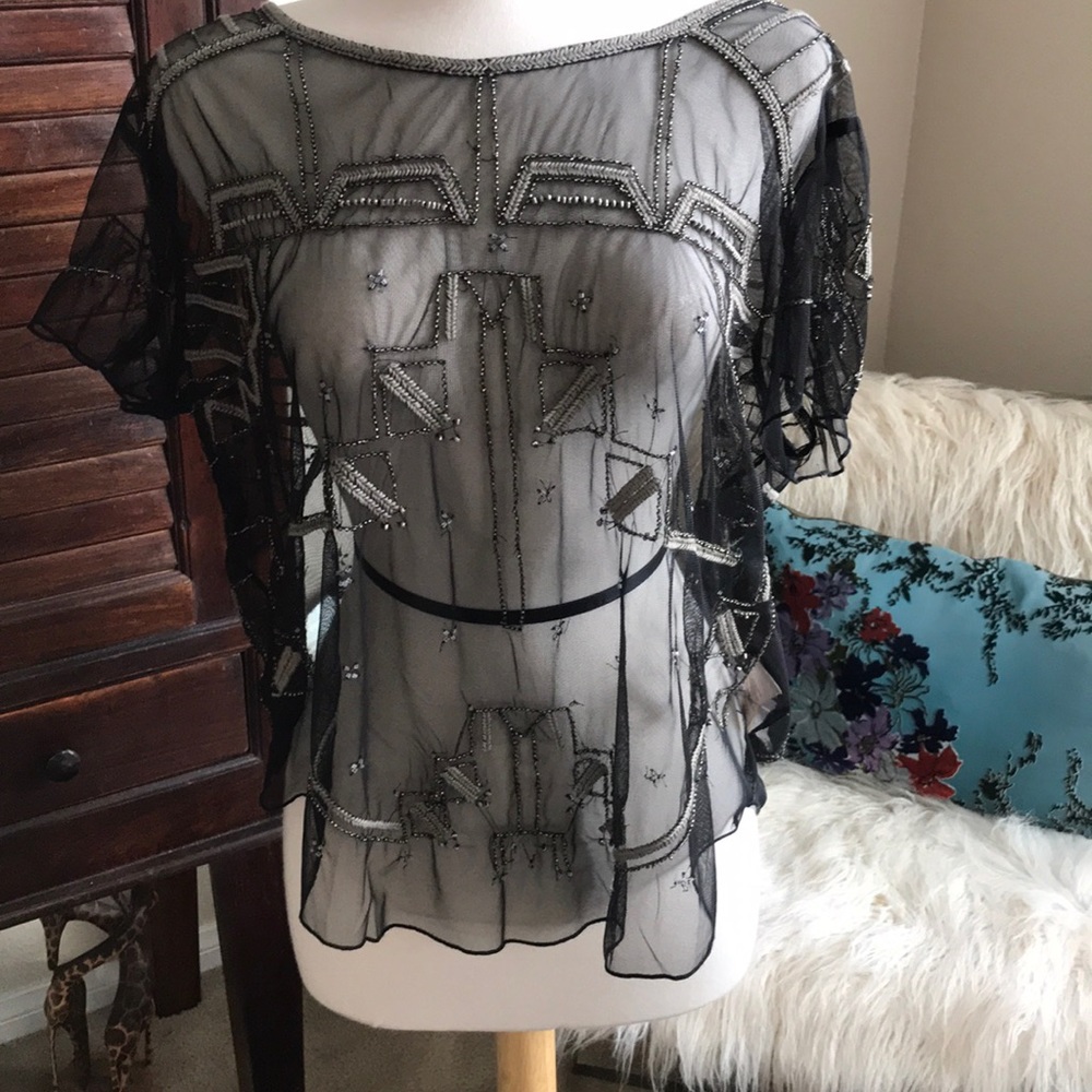 Free People beaded top